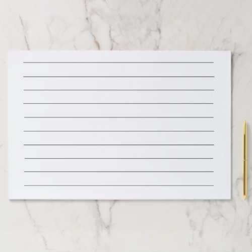 Black Lines White Plain Elegant Simple Stylish Paper Pad