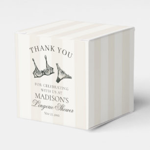Black Lingerie Bachelorette Bridal Shower Dessert Favor Boxes