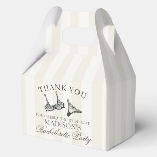 Black Lingerie Shower Bachelorette Party Gable Favor Boxes