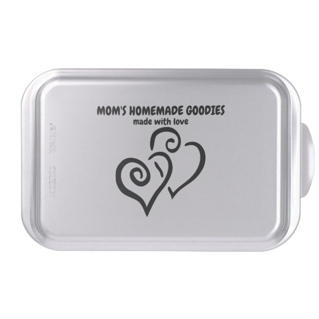 Black Linked Heart Custom Message Cake Pan (Front)