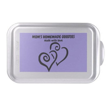 Black Linked Hearts Over Violet Custom Message