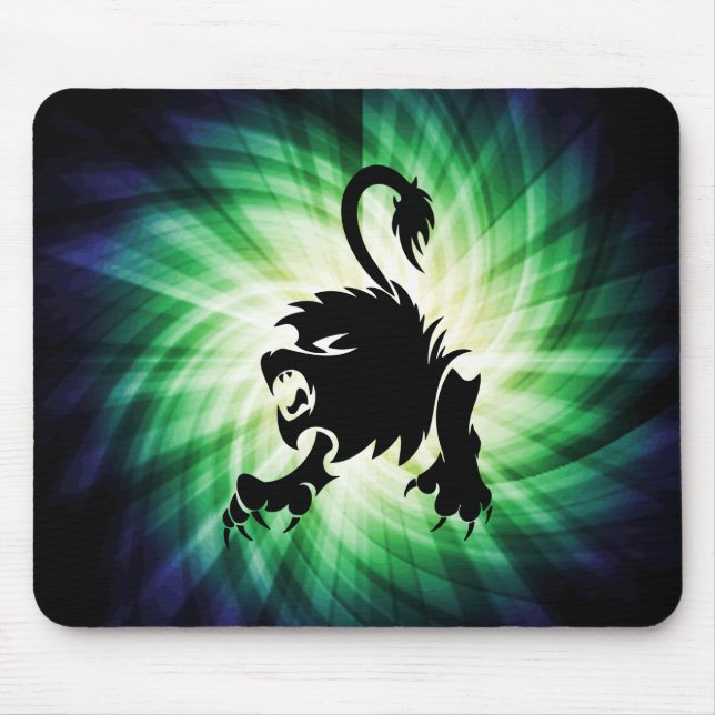 Black Lion; Leo; cool Mouse Pad (Front)