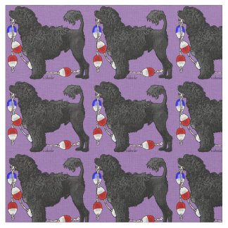 Black Lion Portuguese Water Dog with Float Line P Fabric