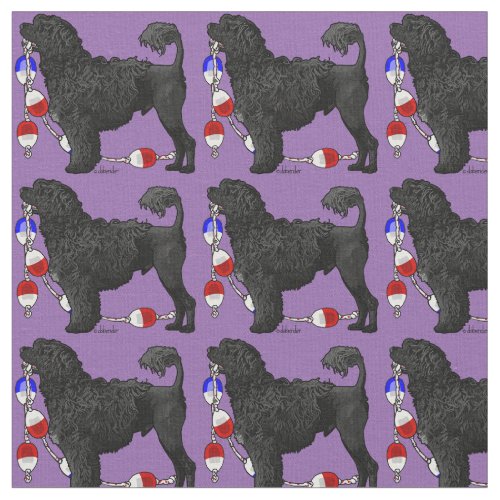 Black Lion Portuguese Water Dog with Float Line P Fabric