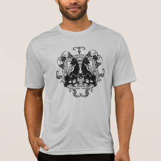 Black Lion Shield Swirly T-Shirt
