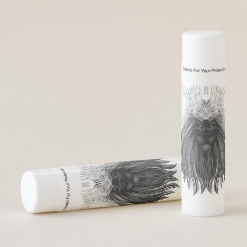 Black Lion with Antlers Crown and Monogram Lip Balm