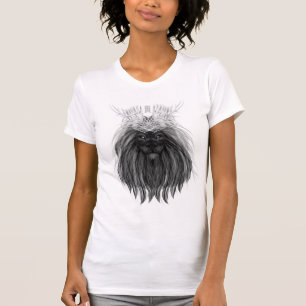 Black Lion with Antlers Crown and Monogram T-Shirt