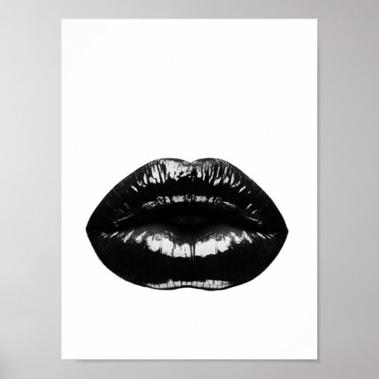 Black Lips Modern Poster Print