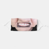 Black Lipstick Snarl Teeth Adult Cloth Face Mask (Front, Folded)