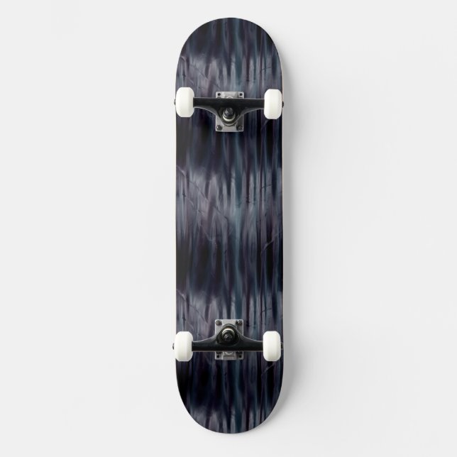 Black Liquid Metallic Effect Skateboard Deck (Front)