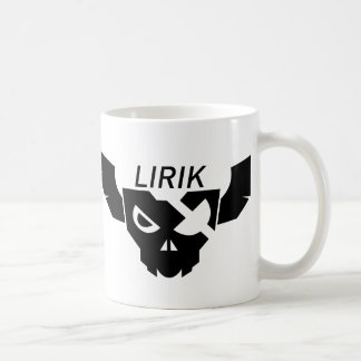 Black Lirik logo on White mug