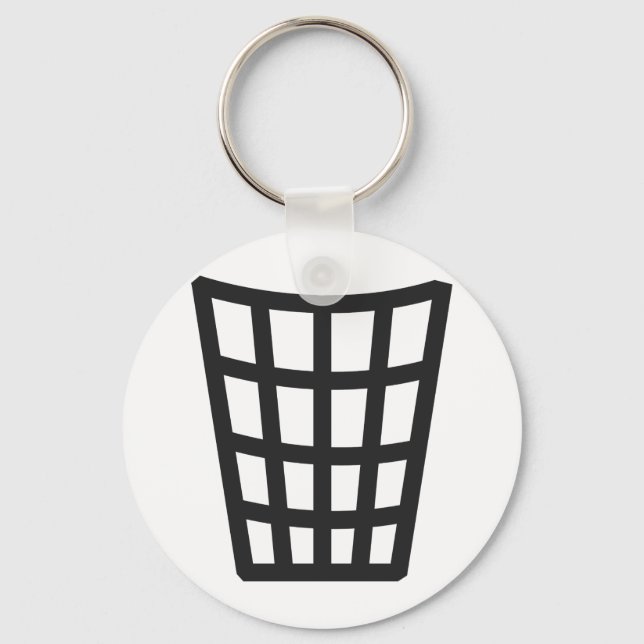 black litter bin icon keychain (Front)