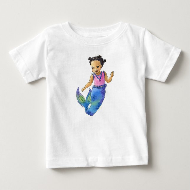 Black Little Mermaid toddler t-shirt (Front)