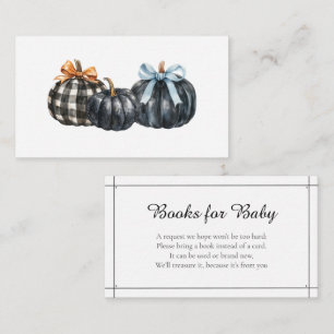 Black Little Pumpkin Books For Baby Enclosure Card
