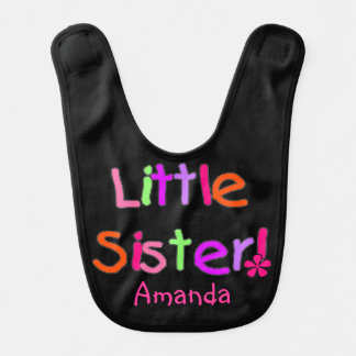 Black Little Sister Bib