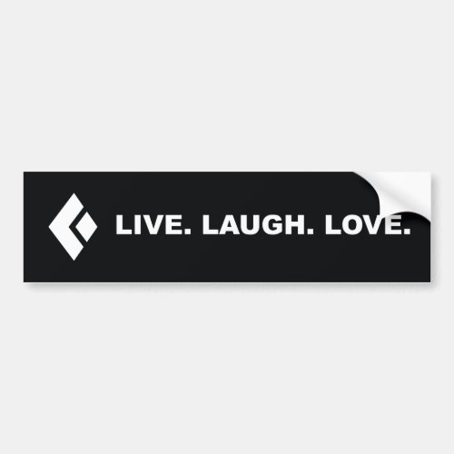 Black Live Laugh Love Diamond Bumper Sticker
