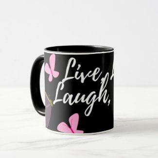 black live, love, laugh, learn mug