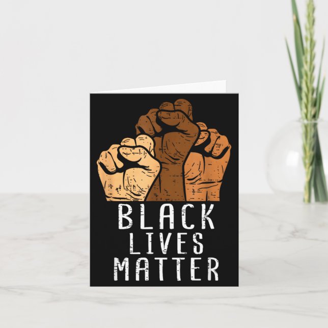 Black Lives Blm Human Rights Black History Month  Card (Front)