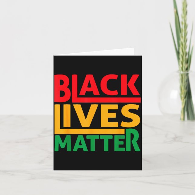 Black Lives Blm Human Rights Black History Month  Card (Front)