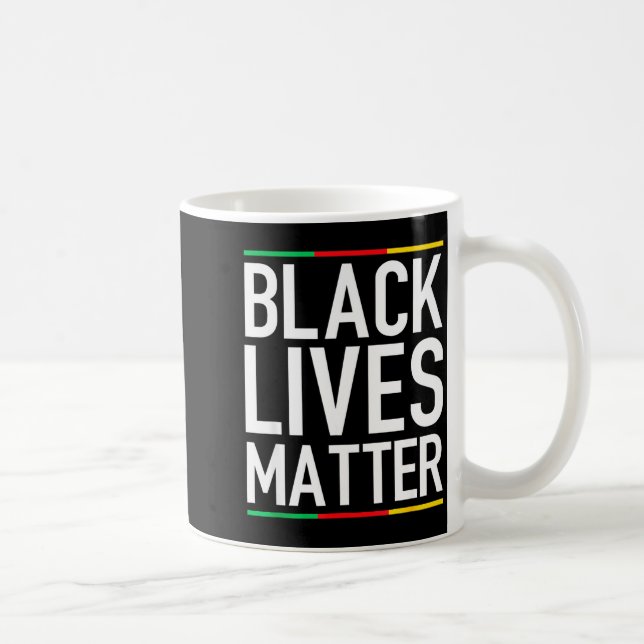 Black Lives Blm Human Rights Black History Month  Coffee Mug (Right)