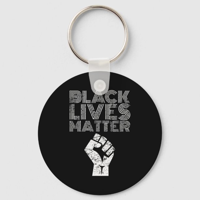 Black Lives Blm Human Rights Black History Month  Keychain (Front)