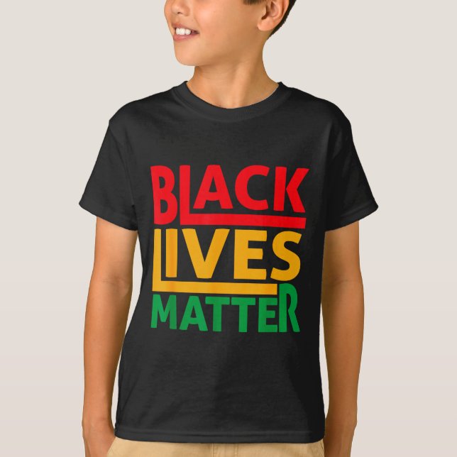 Black Lives Blm Human Rights Black History Month  T-Shirt (Front)