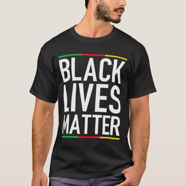 Black Lives Blm Human Rights Black History Month  T-Shirt (Front)