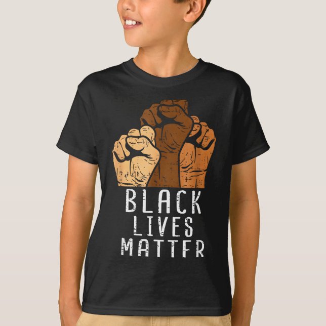 Black Lives Blm Human Rights Black History Month  T-Shirt (Front)
