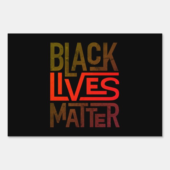 Black Lives Matter 1974 Style Yard Sign (Front)