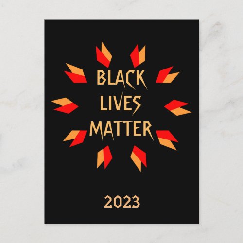 Black Lives Matter 2023 Calendar on Back Postcard