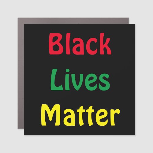 Black Lives Matter African Colors Car Magnet