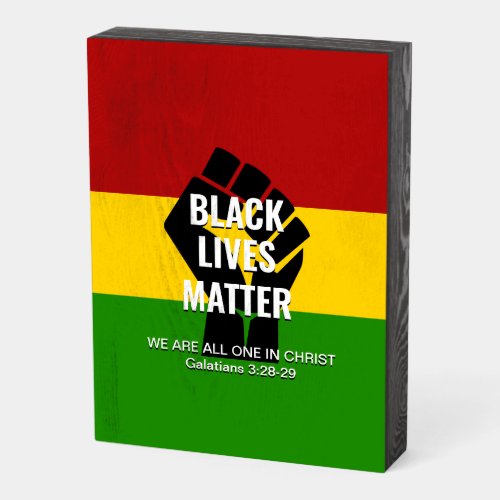 BLACK LIVES MATTER  All One In CHRIST  Christian Wooden Box Sign