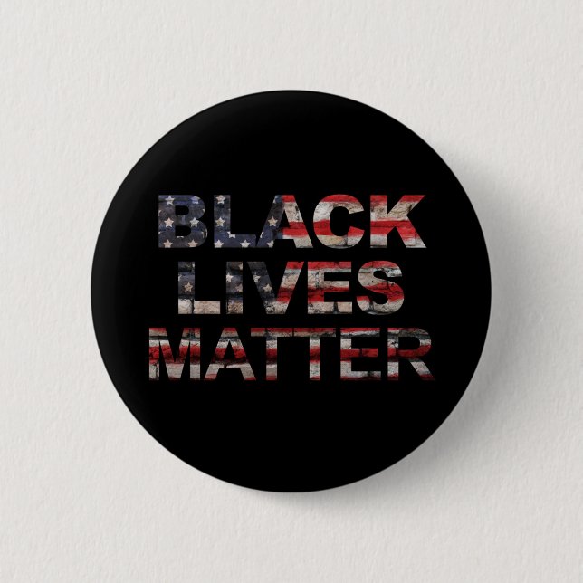 Black Lives Matter | American Flag Button (Front)