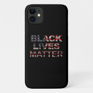 Black Lives Matter   American Flag iPhone 11 Case