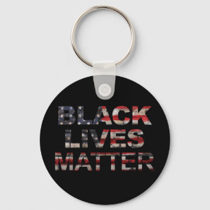 Black Lives Matter   American Flag Keychain