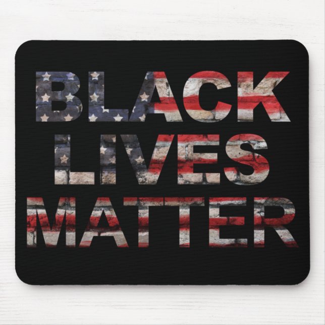 Black Lives Matter | American Flag Mouse Pad (Front)