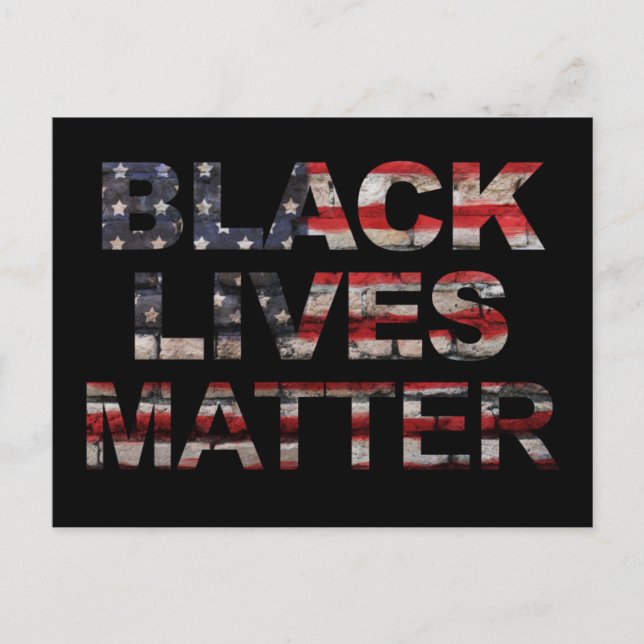 Black Lives Matter | American Flag Postcard (Front)