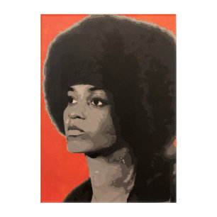 black lives matter, angela davis painting acrylic print