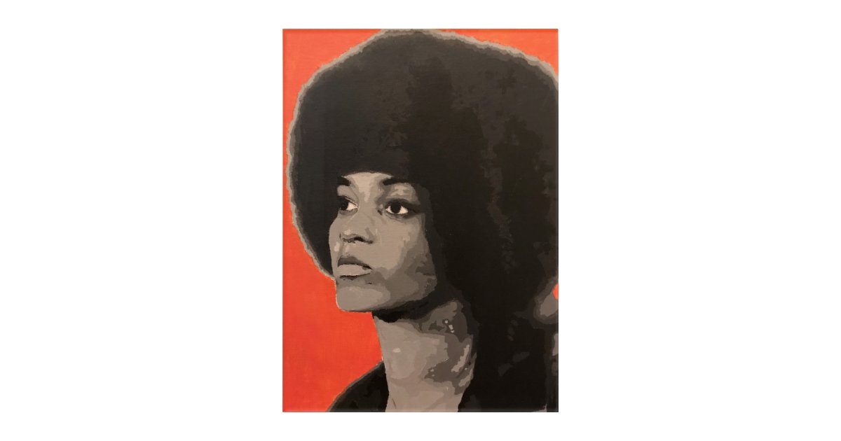 Black Lives Matter Angela Davis Painting Acrylic Print Zazzle Com