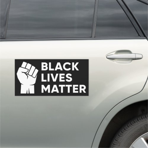 Black Lives Matter Anti_Racism BLM Bumper Car Magnet
