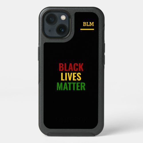 BLACK LIVES MATTER BHM Stylish Monogram iPhone 13 Case