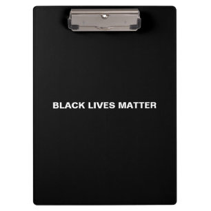 Black Lives Matter black and white text minimalist Clipboard