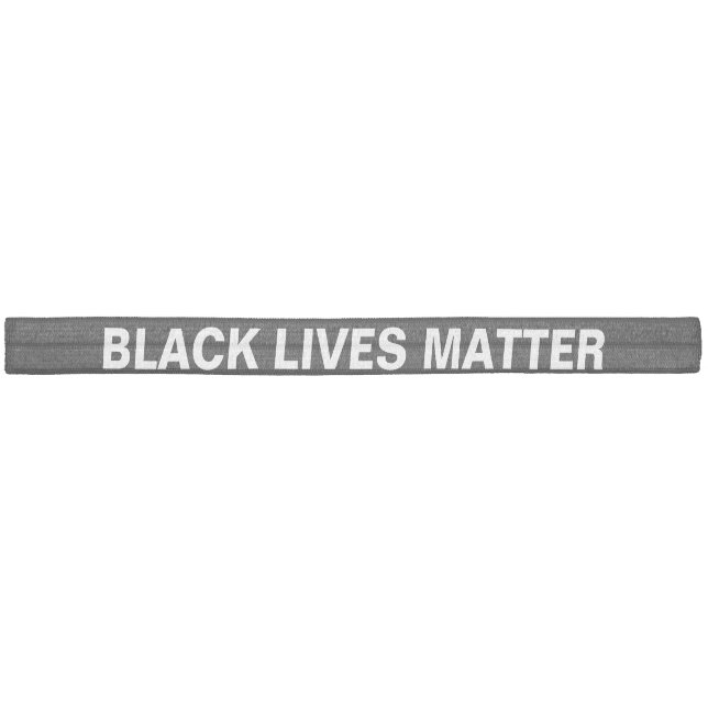Black Lives Matter black and white text minimalist Elastic Hair Tie (Unwrapped)
