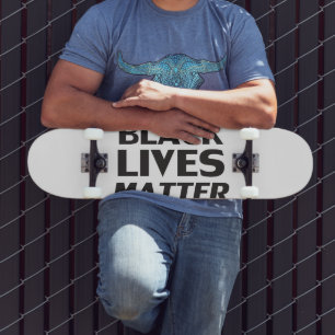 Black Lives Matter black bold typography modern Skateboard