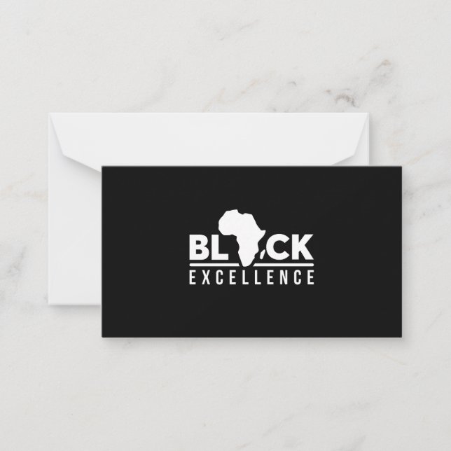 Black Lives Matter Black Excellence Note Card (Front)