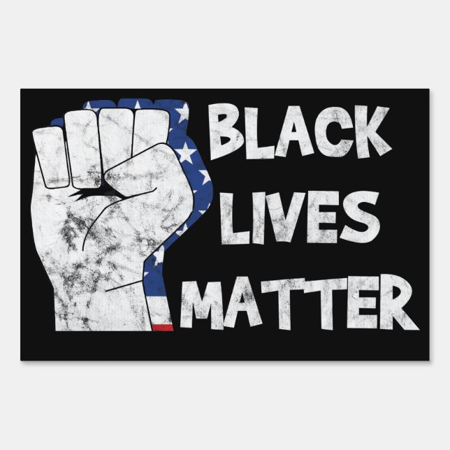 black lives matter black power fist sign (Front)