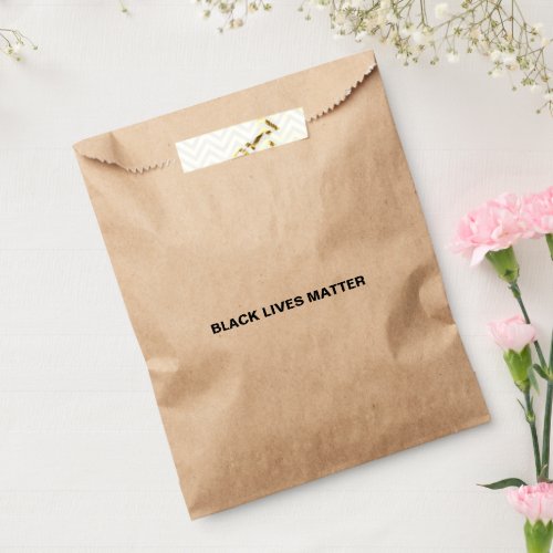 Black lives matter black white minimalist Favor Bag