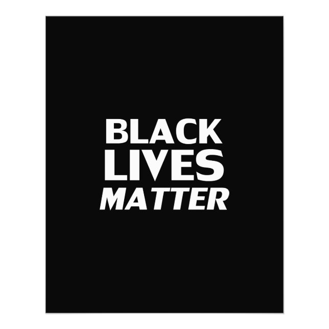 Black Lives Matter black white modern typography Photo Print (Front)