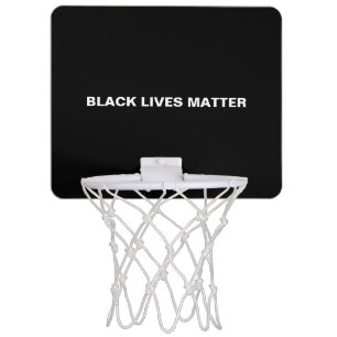Black Lives Matter black white text minimalist Mini Basketball Hoop