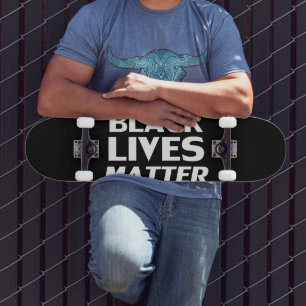 Black Lives Matter black white typography modern Skateboard